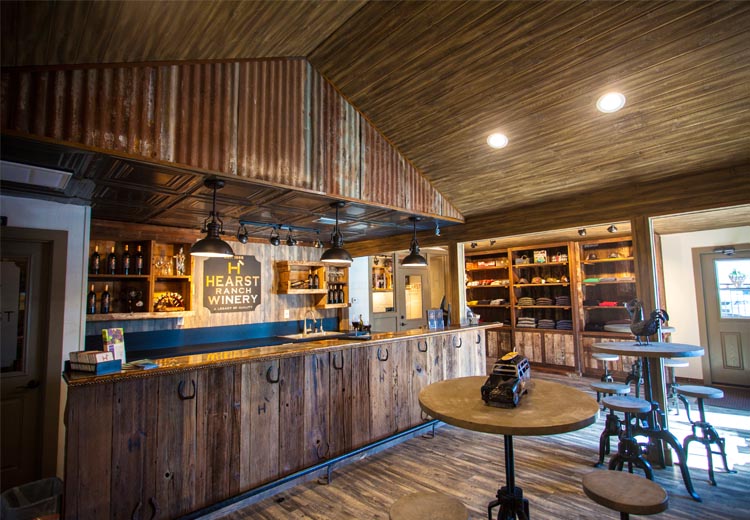 A view of the interior of the Cholame tasting room.