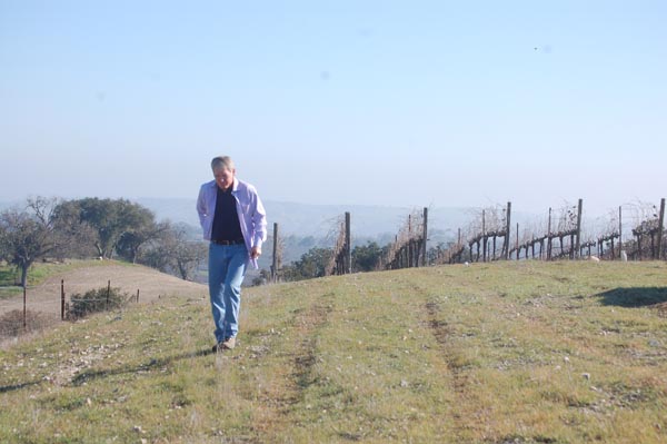 Steve Gleason walks along the top terrace. Photo by Paula McCambridge.