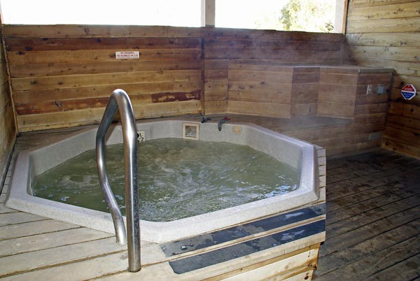 One of the indoor hot springs at River Oaks.