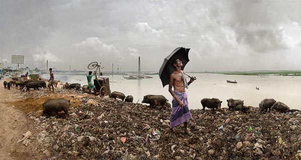 Flooded Brick Factory, Ashulia, 23 minutes 45 seconds, Carrie Tomberlin, photograph printed on dibond.
