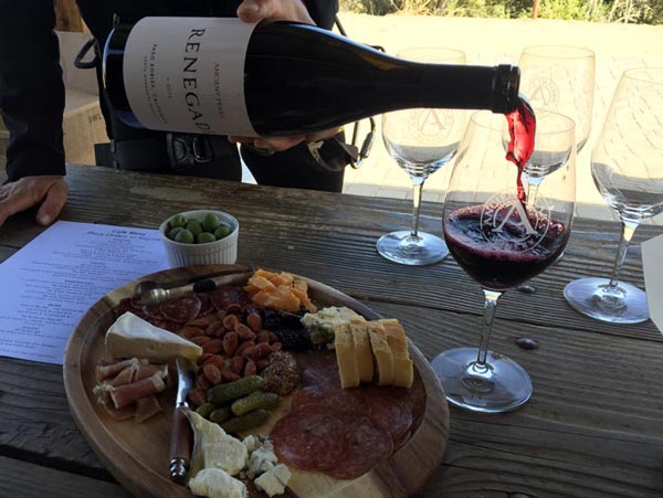 Ancient Peaks 2013 Renegade and Charcuterie Plate.