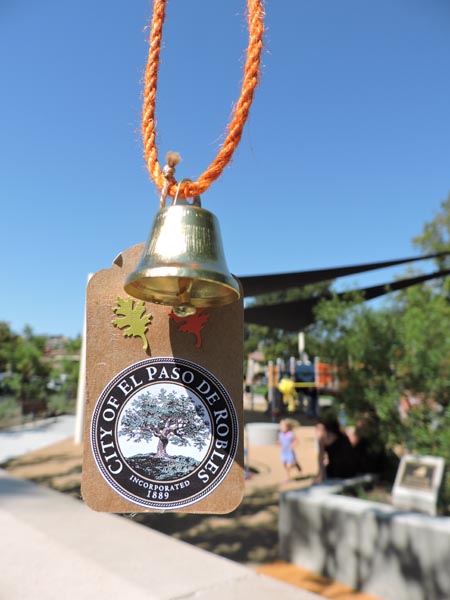 Commemorative bells were given out to attendees of the ceremony.